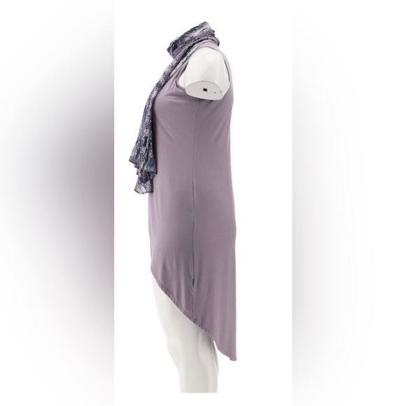 G Giuliano Ecoluxe Drama High/Low Tank & Scarf NWT - Picture 8 of 8